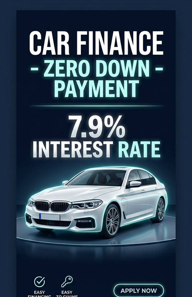 Zero Down Payment Finance Offer Banner